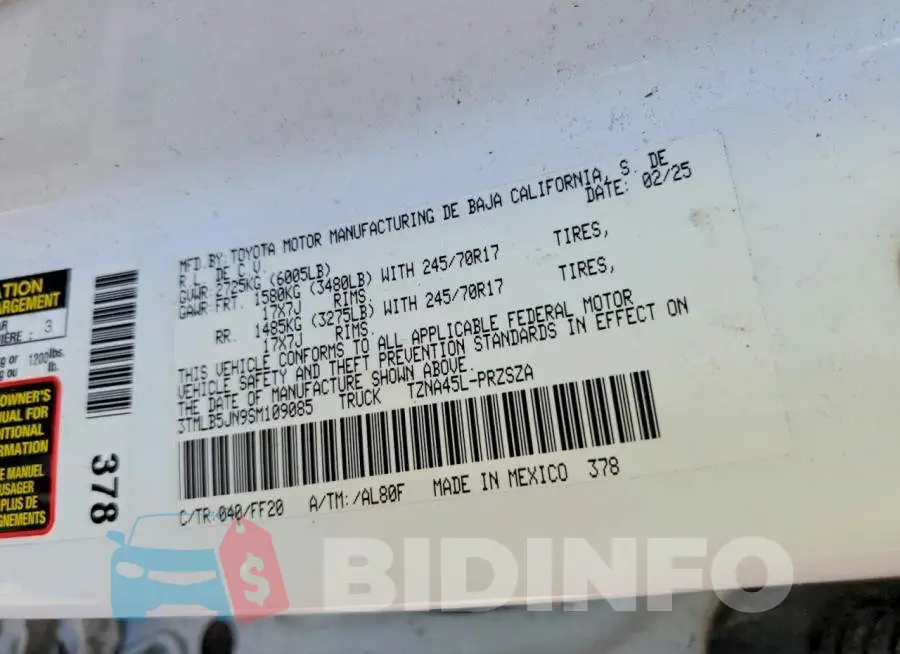 3TMLB5JN9SM109085 Photo# 12