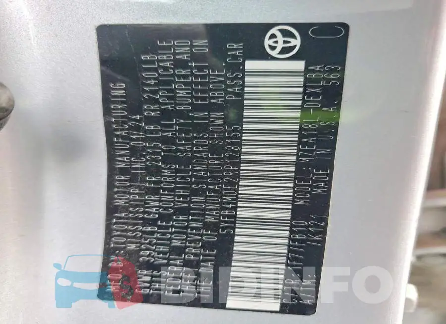 5YFB4MDE2RP128155 Photo# 12
