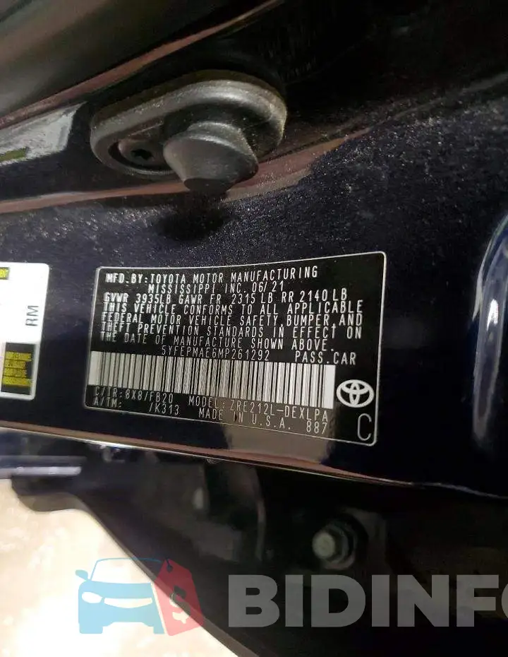 5YFEPMAE6MP261292 Photo# 13