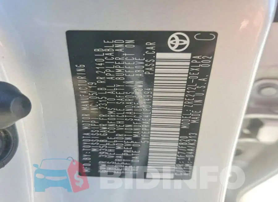 5YFEPRAE4LP014994 Photo# 12