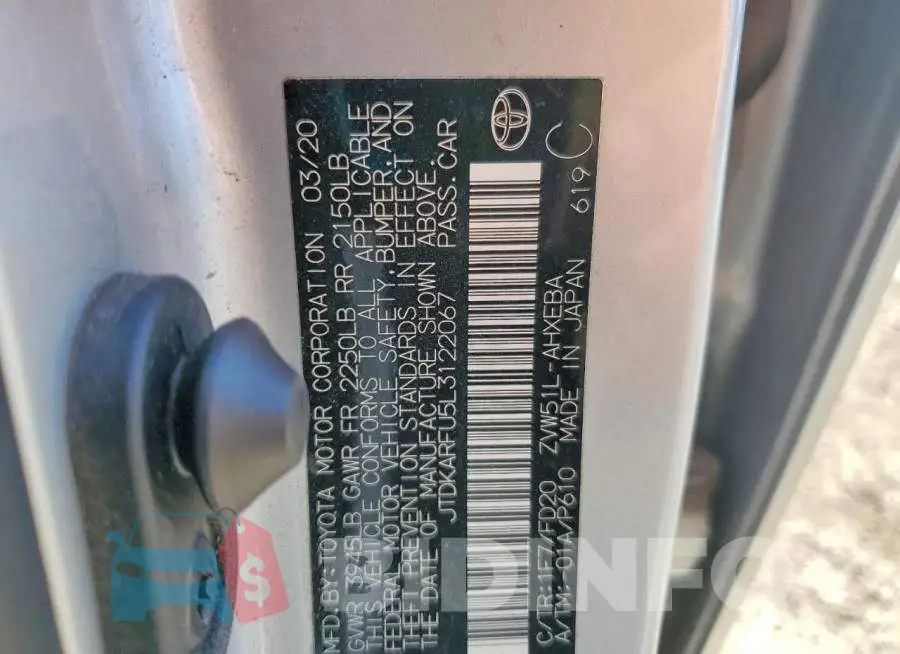 JTDKARFU5L3122067 Photo# 13