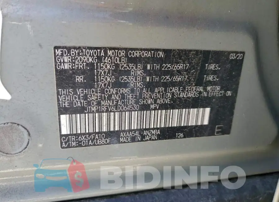 JTMP1RFV6LD064530 Photo# 13