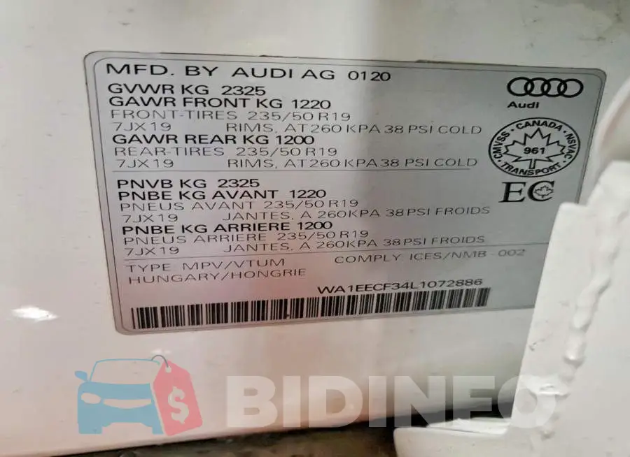 WA1EECF34L1072886 Photo# 13