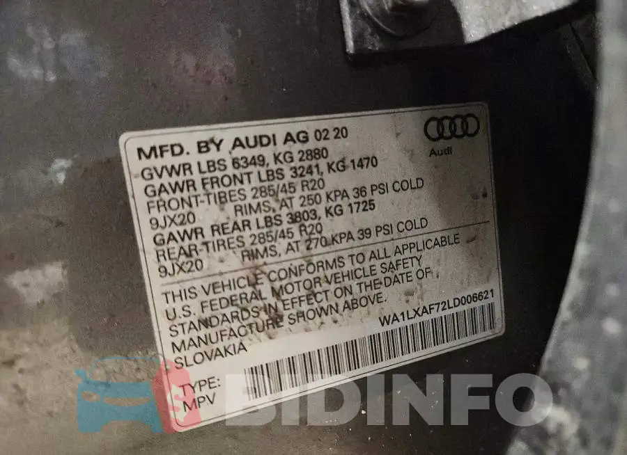 WA1LXAF72LD006621 Photo# 13