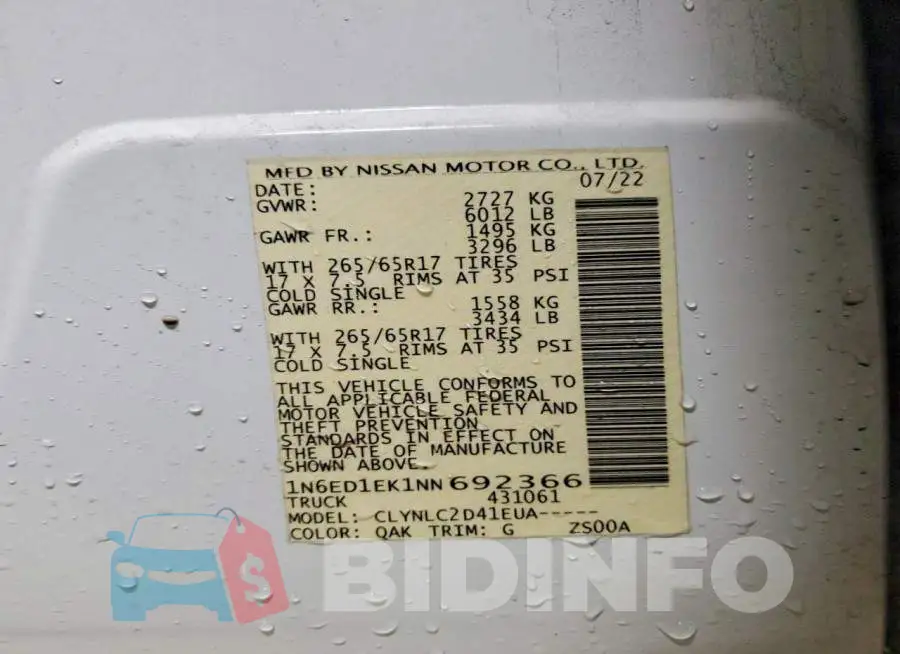 1N6ED1EK1NN692366 Photo# 12