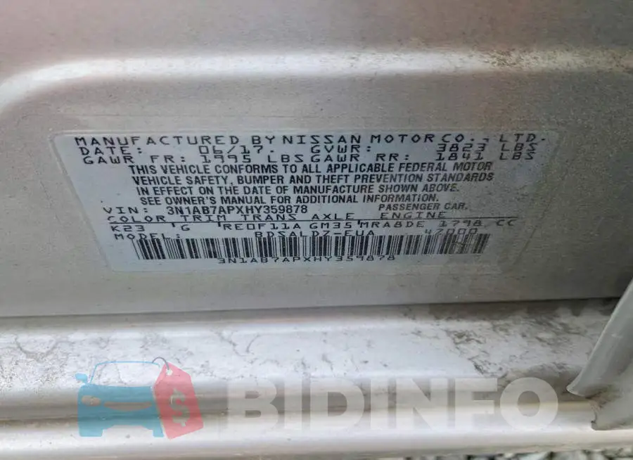 3N1AB7APXHY359878 Photo# 12