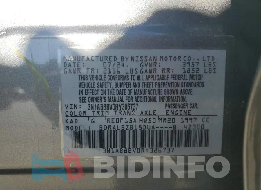 3N1AB8BV0RY386737 Photo# 12