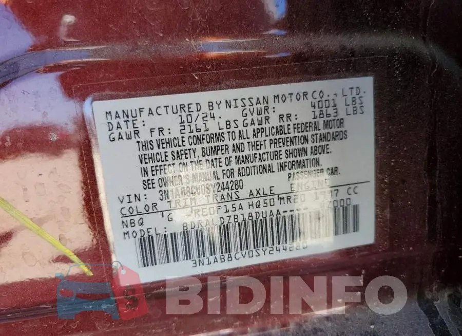 3N1AB8CV0SY244280 Photo# 12