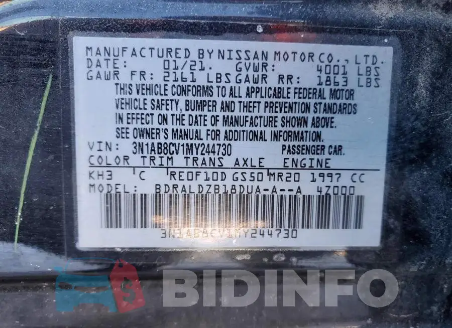 3N1AB8CV1MY244730 Photo# 12