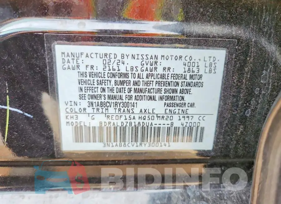 3N1AB8CV1RY300141 Photo# 12