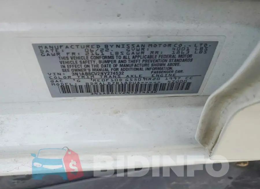 3N1AB8CV2NY274532 Photo# 12