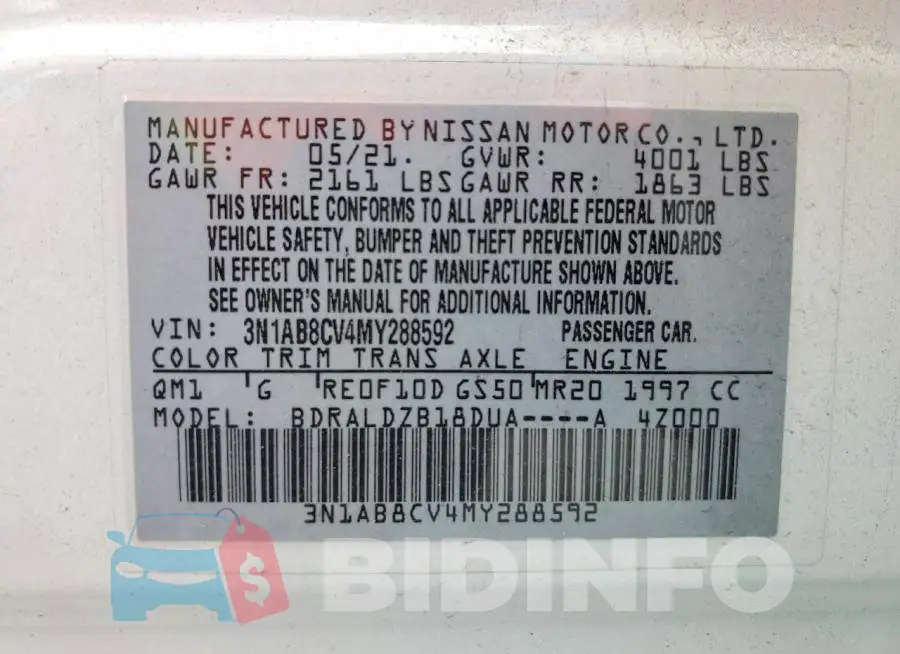 3N1AB8CV4MY288592 Photo# 12