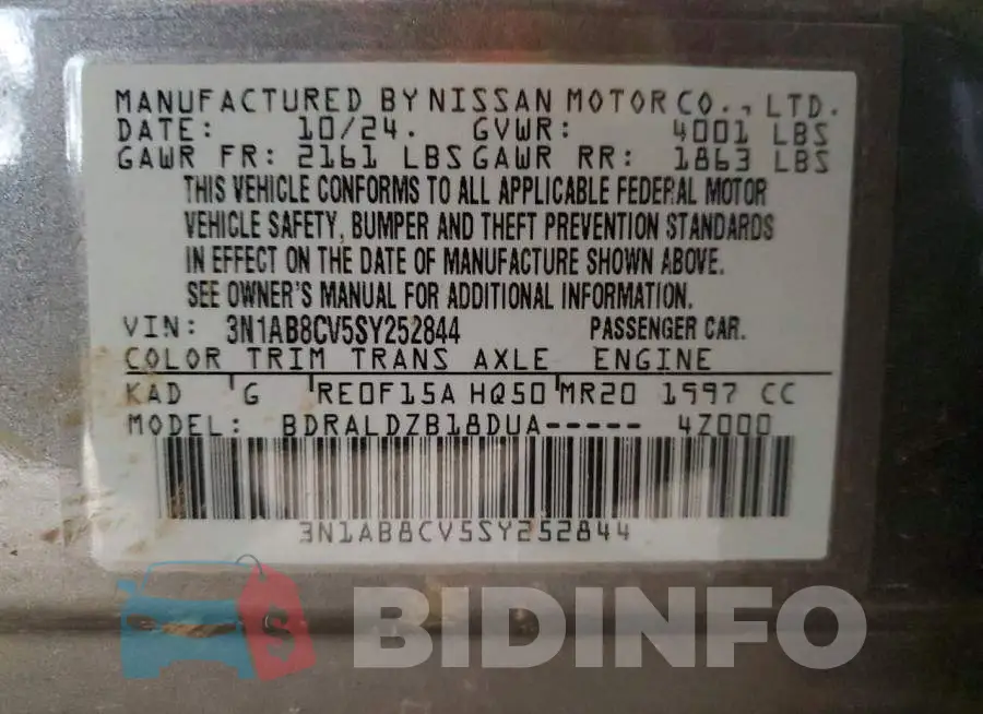 3N1AB8CV5SY252844 Photo# 12