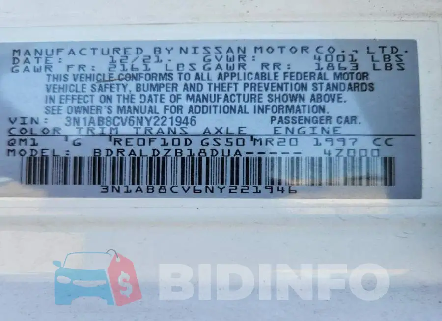 3N1AB8CV6NY221946 Photo# 12