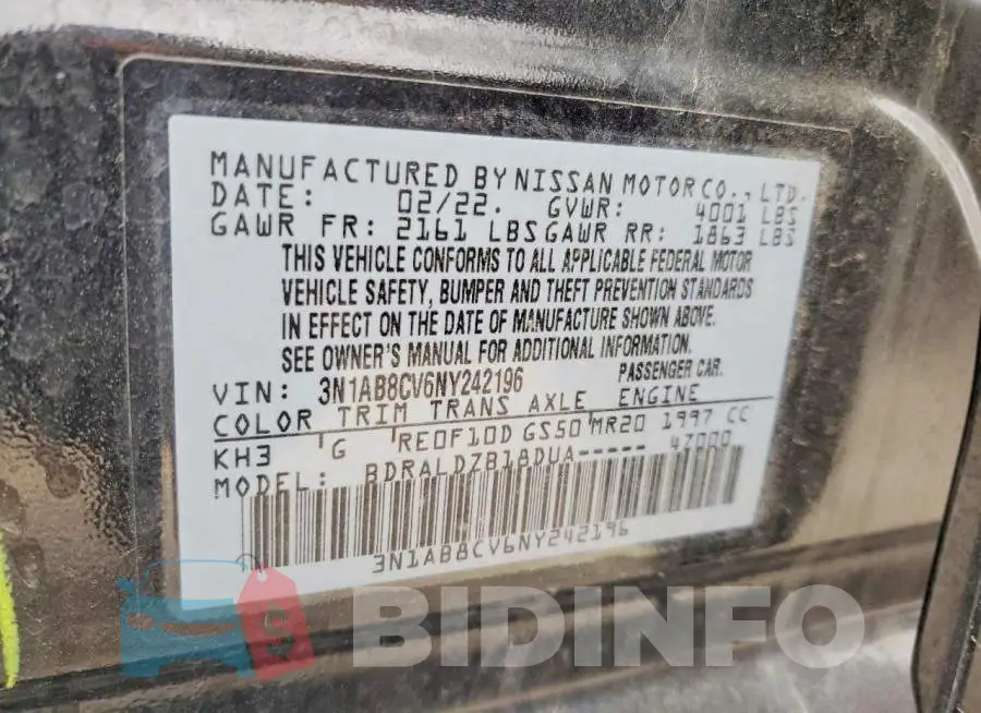 3N1AB8CV6NY242196 Photo# 12
