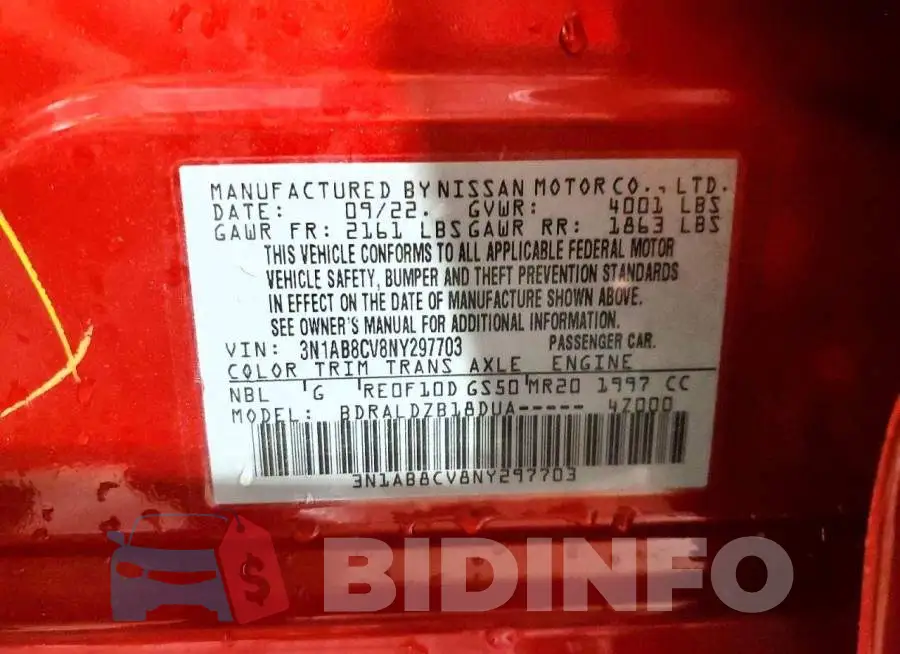 3N1AB8CV8NY297703 Photo# 12