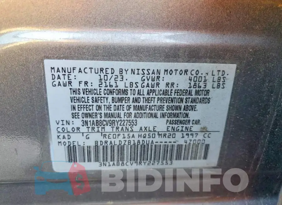 3N1AB8CV9RY227553 Photo# 12