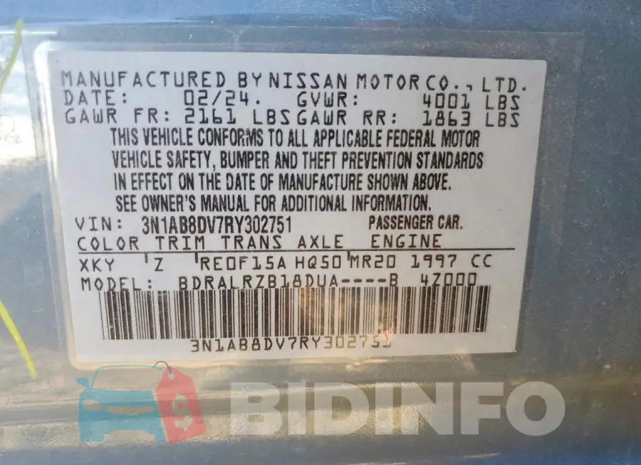 3N1AB8DV7RY302751 Photo# 12