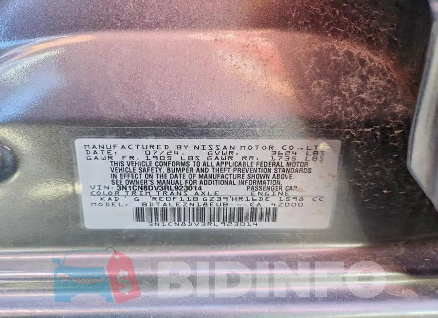 3N1CN8DV3RL923014 Photo# 12