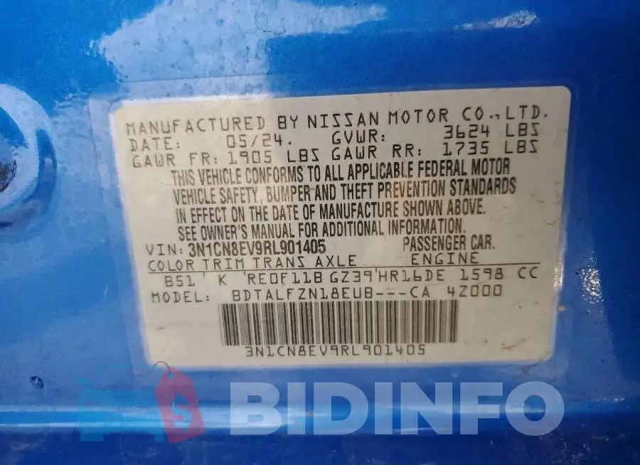 3N1CN8EV9RL901405 Photo# 12