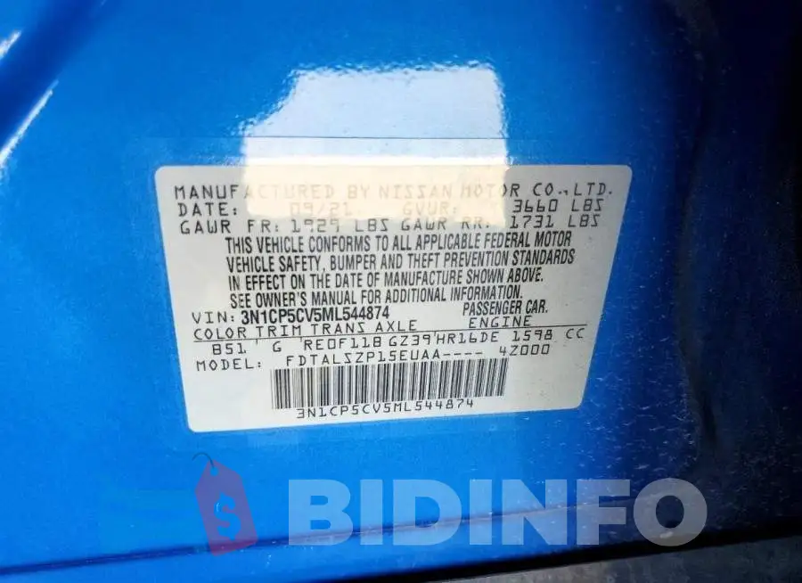 3N1CP5CV5ML544874 Photo# 12