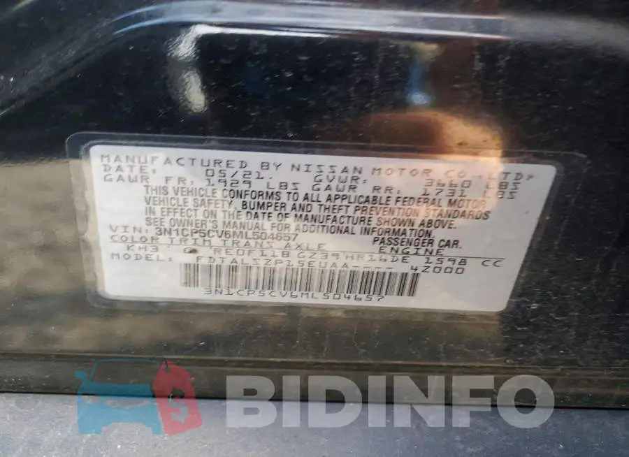 3N1CP5CV6ML504657 Photo# 12