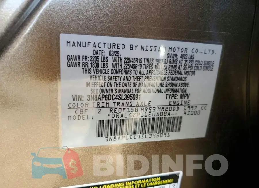 3N8AP6DC4SL395091 Photo# 13
