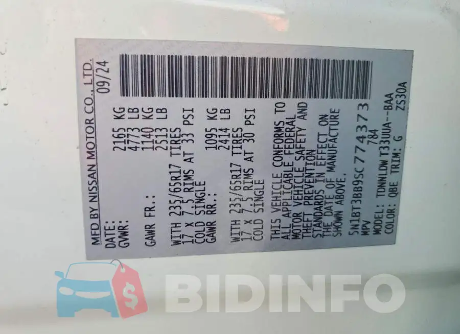 5N1BT3BB9SC774373 Photo# 13