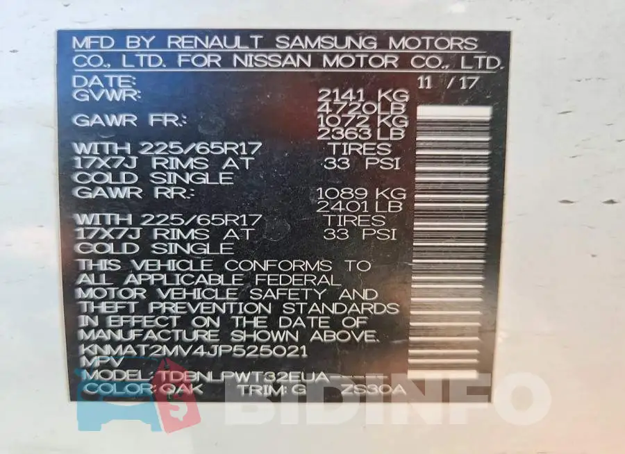 KNMAT2MV4JP525021 Photo# 14