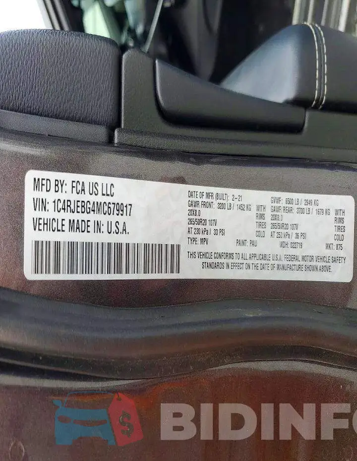 1C4RJEBG4MC679917 Photo# 14