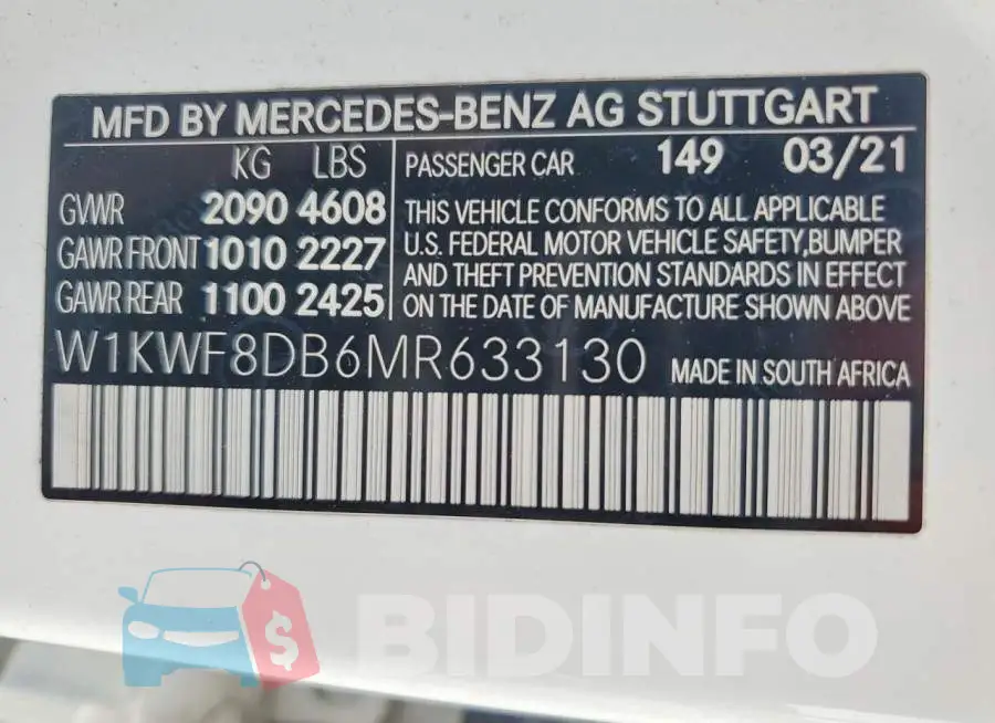 W1KWF8DB6MR633130 Photo# 13