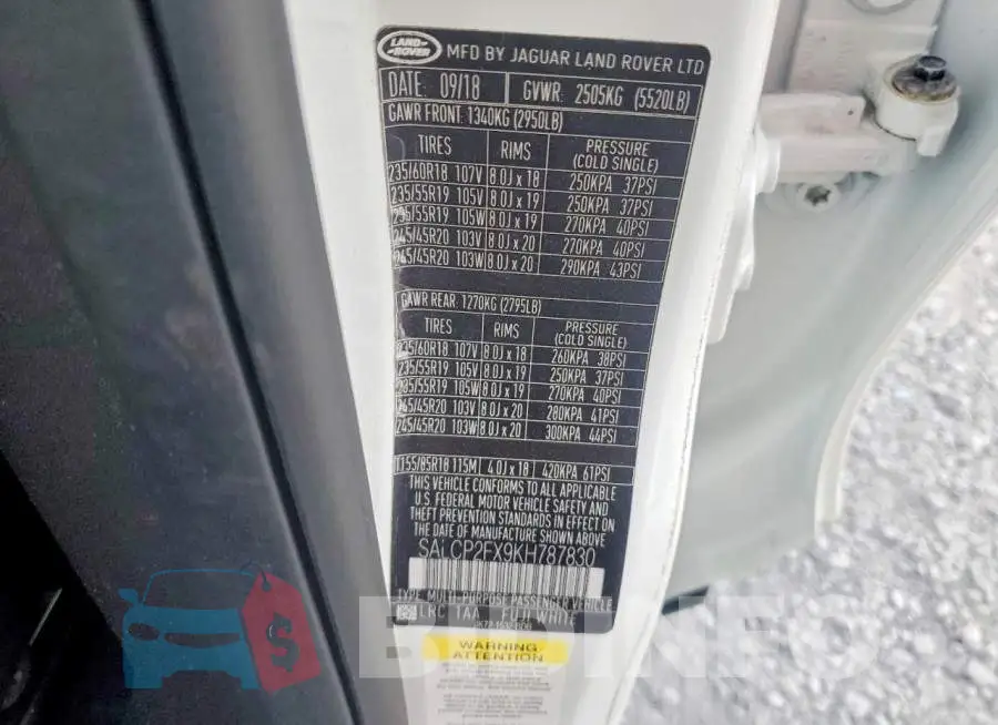 SALCP2FX9KH787830 Photo# 12
