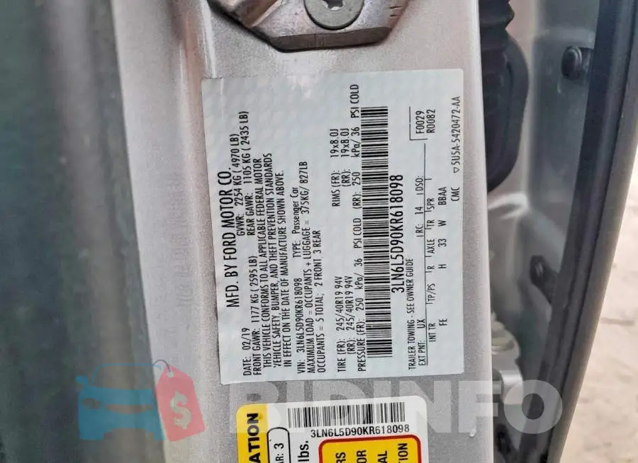 3LN6L5D90KR618098 Photo# 12
