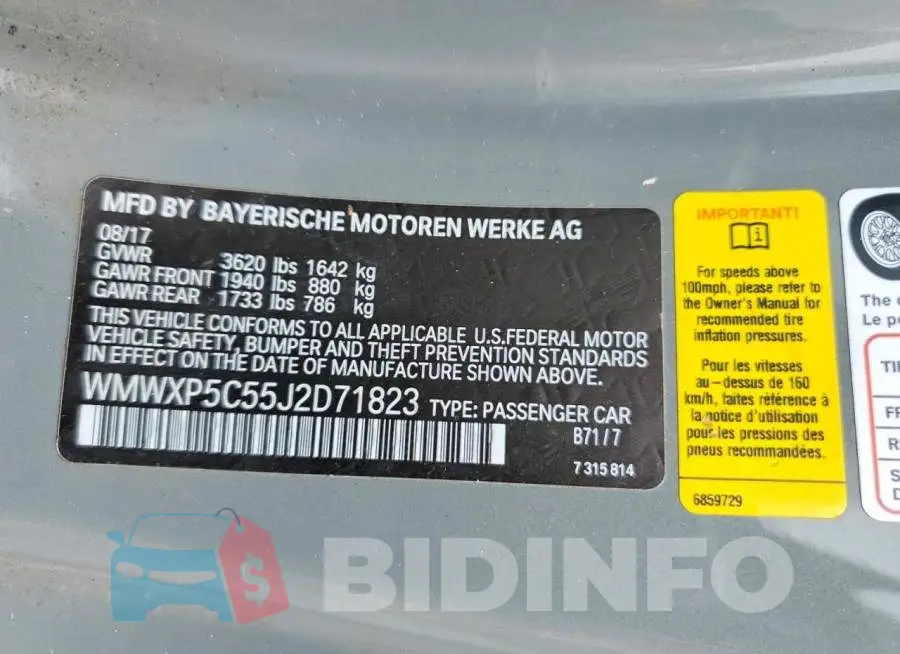WMWXP5C55J2D71823 Photo# 12