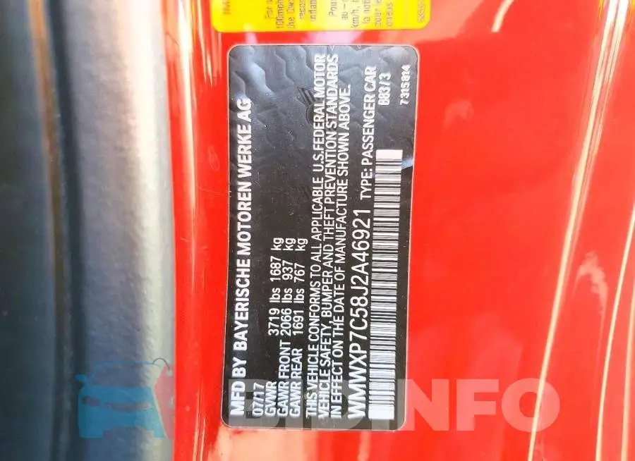WMWXP7C58J2A46921 Photo# 12