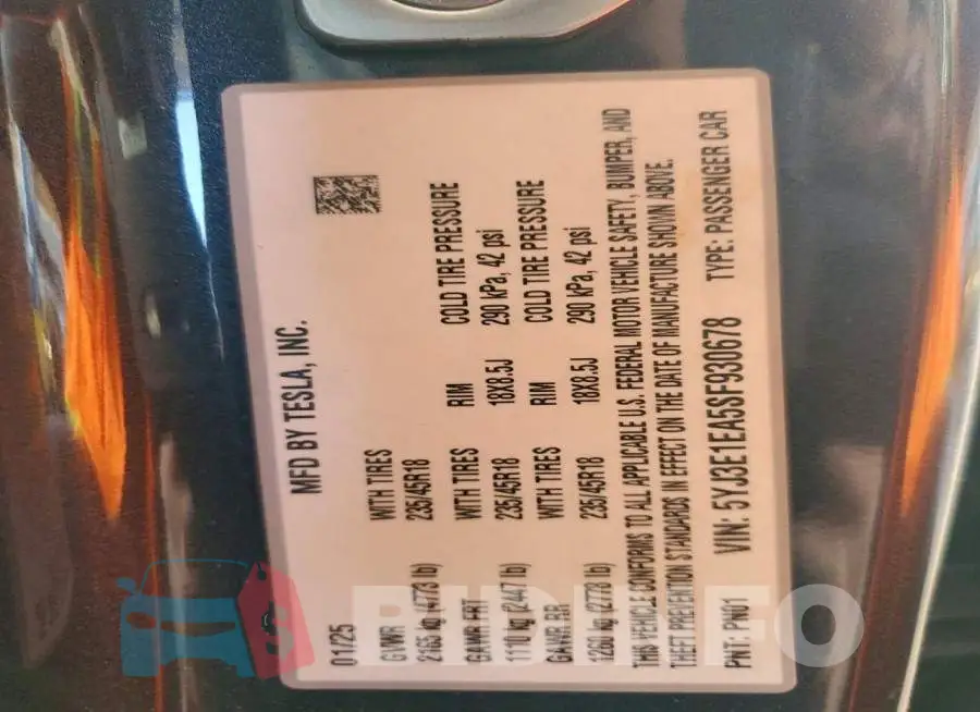 5YJ3E1EA5SF930678 Photo# 12