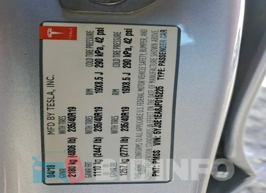 5YJ3E1EA8JF015225 Photo# 12