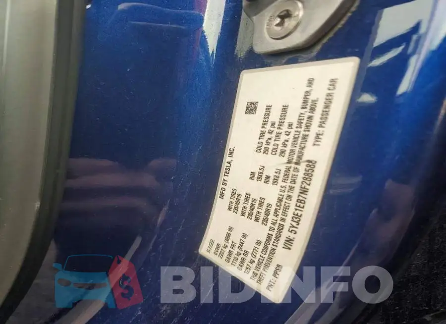 5YJ3E1EB7NF288588 Photo# 12