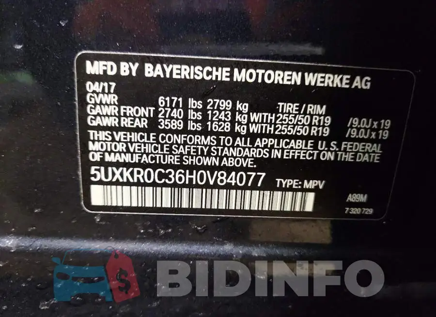 5UXKR0C36H0V84077 Photo# 13