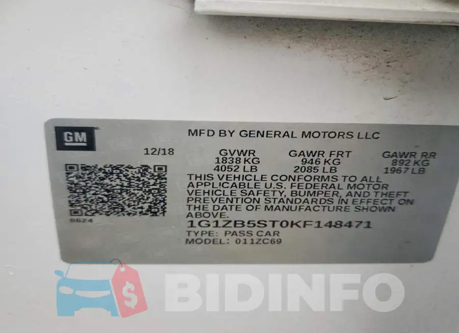 1G1ZB5ST0KF148471 Photo# 12