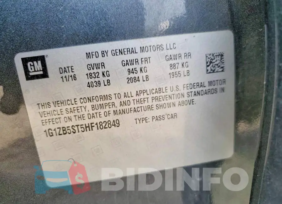 1G1ZB5ST5HF182849 Photo# 12
