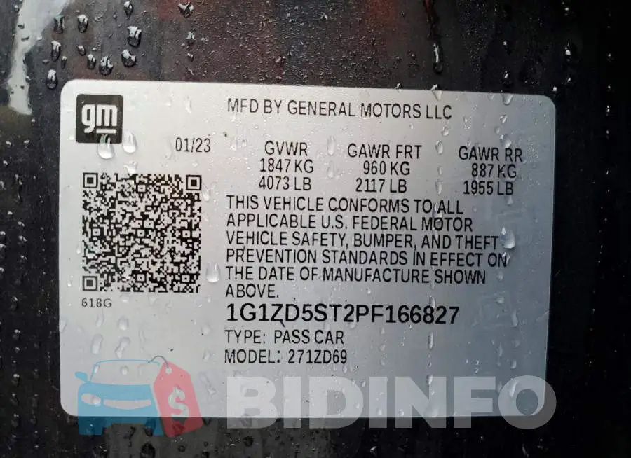 1G1ZD5ST2PF166827 Photo# 12