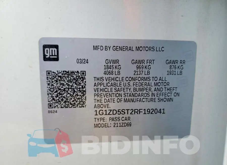 1G1ZD5ST2RF192041 Photo# 12