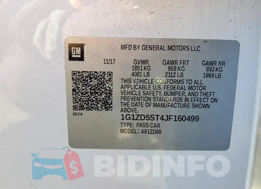 1G1ZD5ST4JF160499 Photo# 12