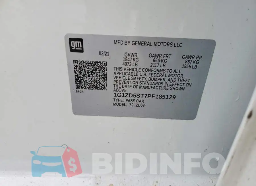 1G1ZD5ST7PF185129 Photo# 12