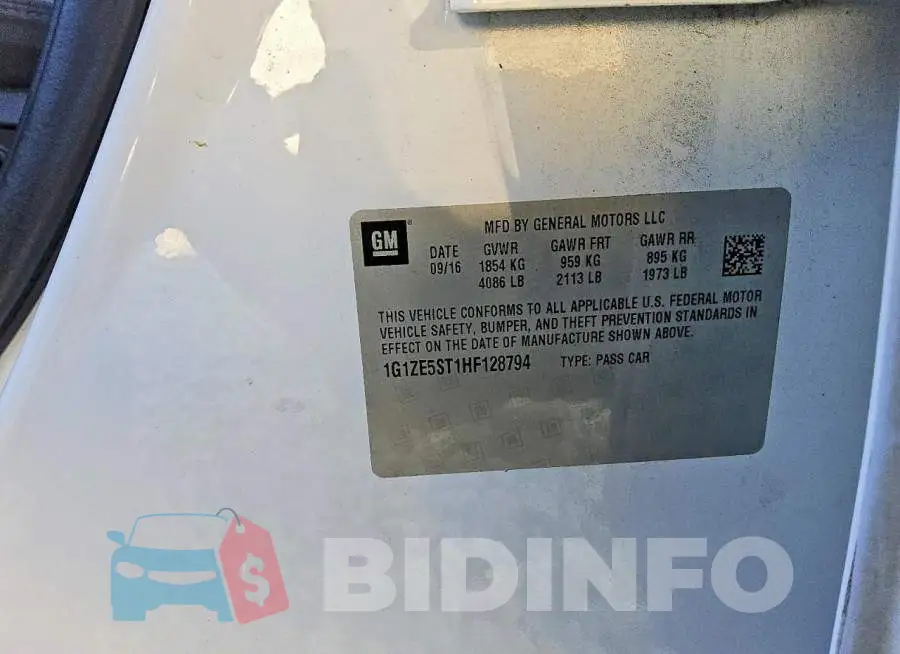 1G1ZE5ST1HF128794 Photo# 13