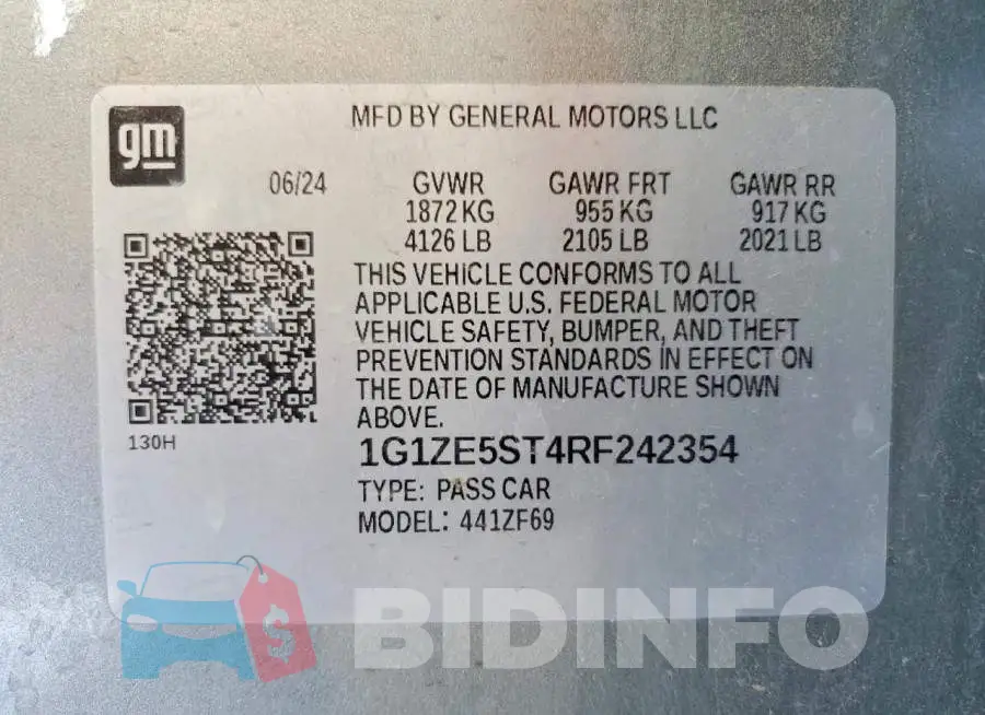 1G1ZE5ST4RF242354 Photo# 13