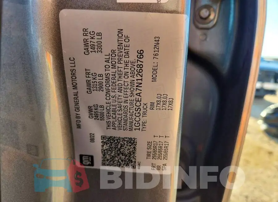 1GCGSCEA7N1268766 Photo# 12