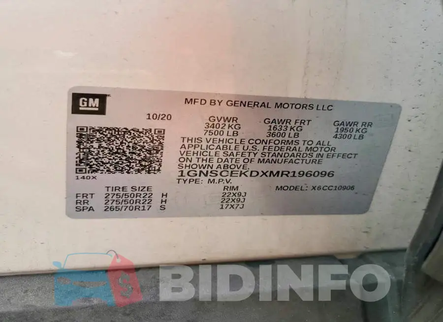 1GNSCEKDXMR196096 Photo# 13