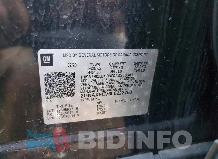 2GNAXFEV6L6222763 Photo# 12
